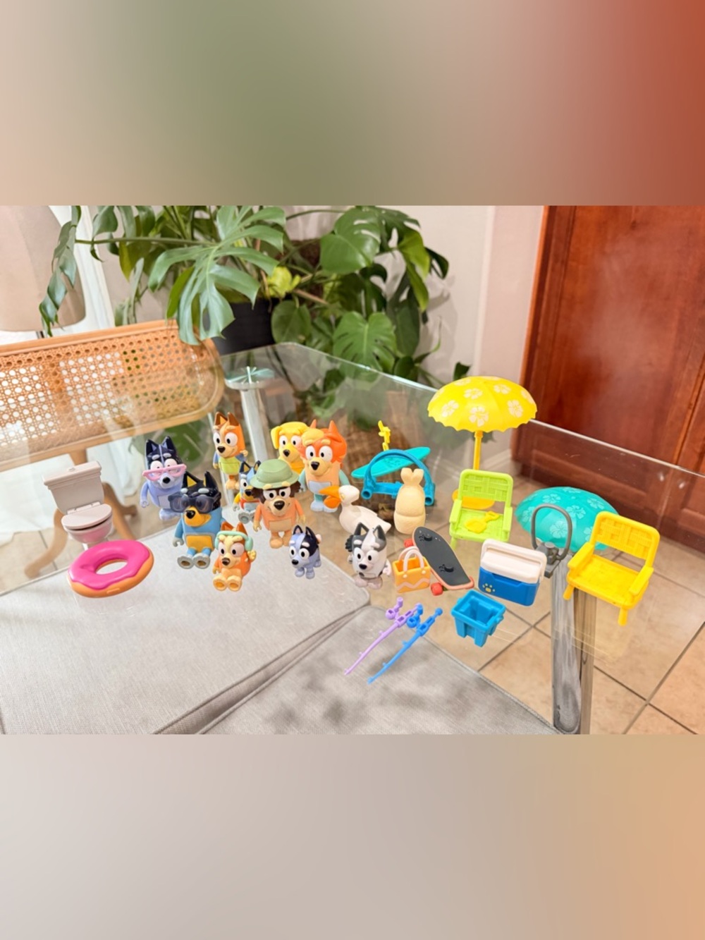 Bluey Figure Lot Family Bingo Bandit Chilli Accessories Playset